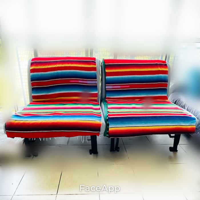 Fotel rozkladany 1-osobowy Ikea - 2 szt.