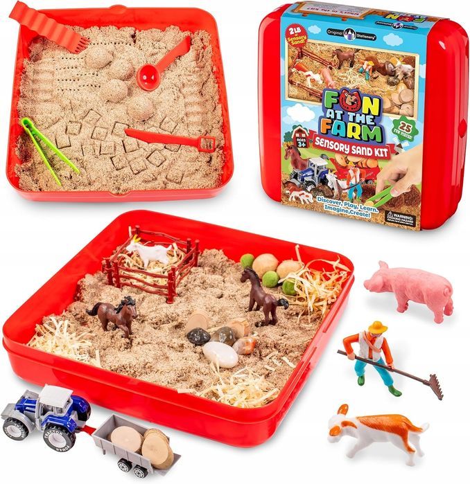 oryginalny zestaw sensoryczny do zabawy na farmie
