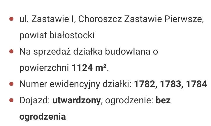 Działki budowlane