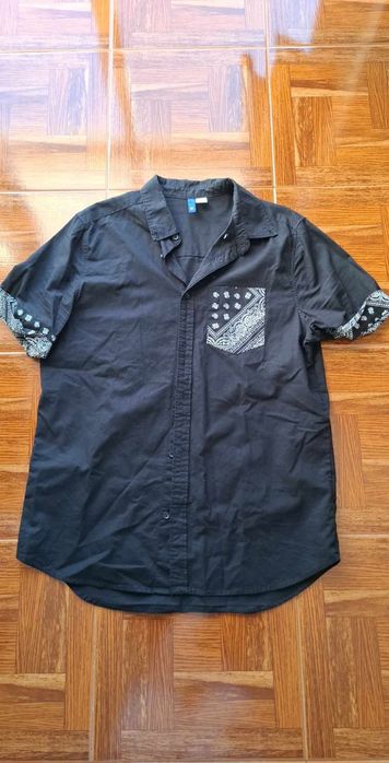 Camisa preta de verao para homem tamanho M