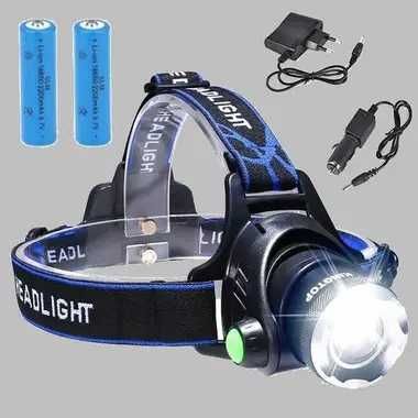 NOWA!!! Latarka Czołowa Czołówka LED ZOOM CREE XM-L T6
