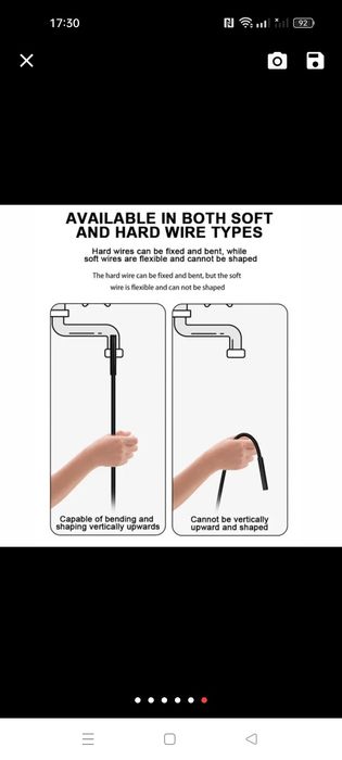 Промышленная камера-эндоскоп Ip67 Водонепроницаемый  7 мм 3 в 1