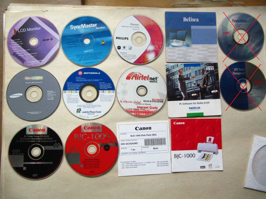 31 оригінальний CD з драйверами та софтом з 90х до 2012 деякі рідкісні