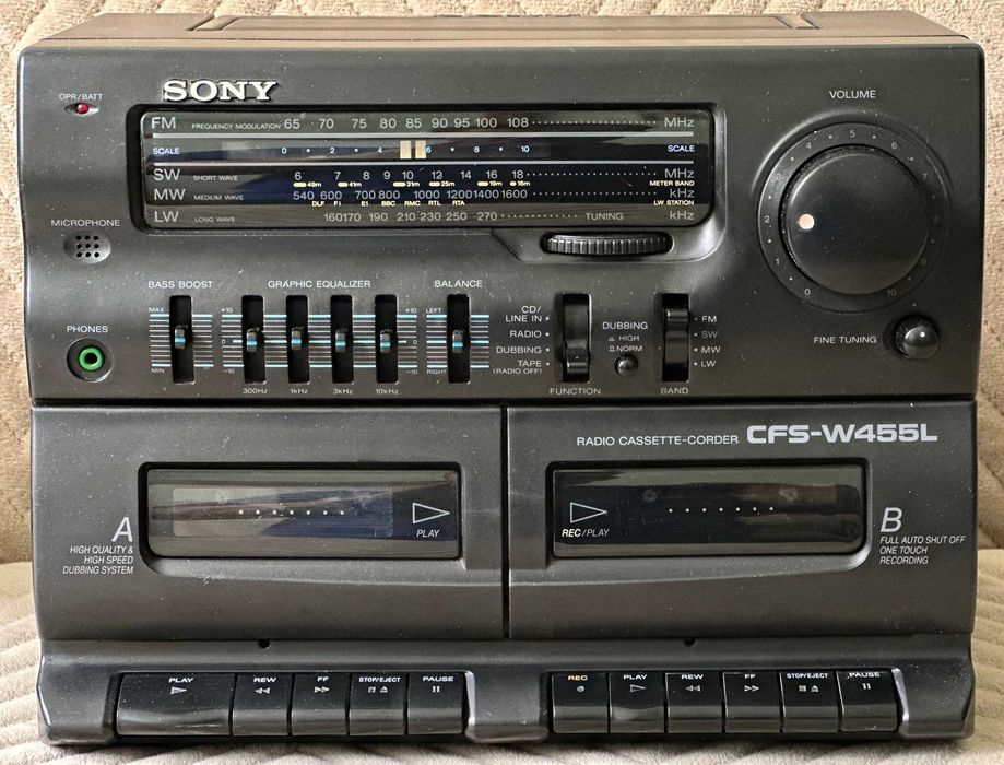 Radiomagnetofon - mini wieża SONY CFS-W455L w idealnym stanie!