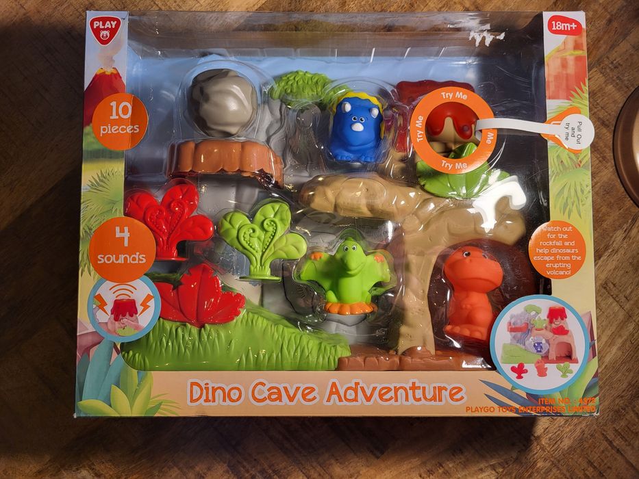 Dino Cave Adventure, zestaw 10 części, Nowość