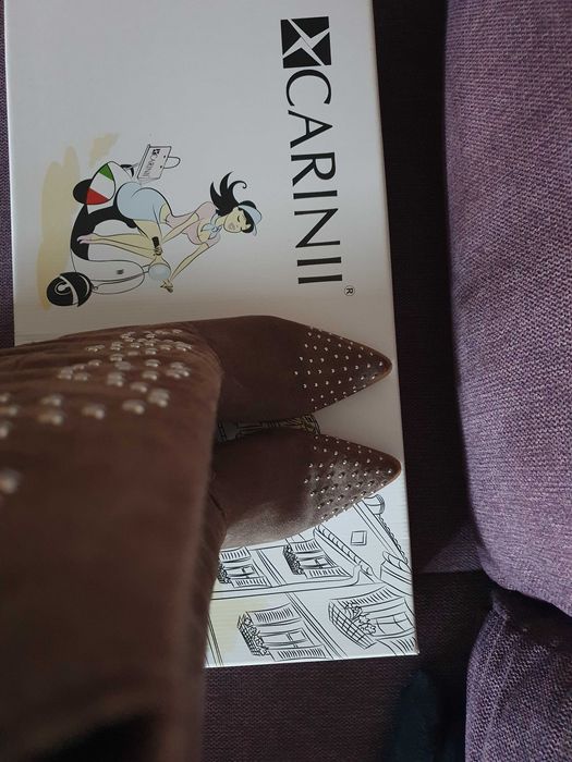 Kozaki Carinii beż cappucino rozmiar 38