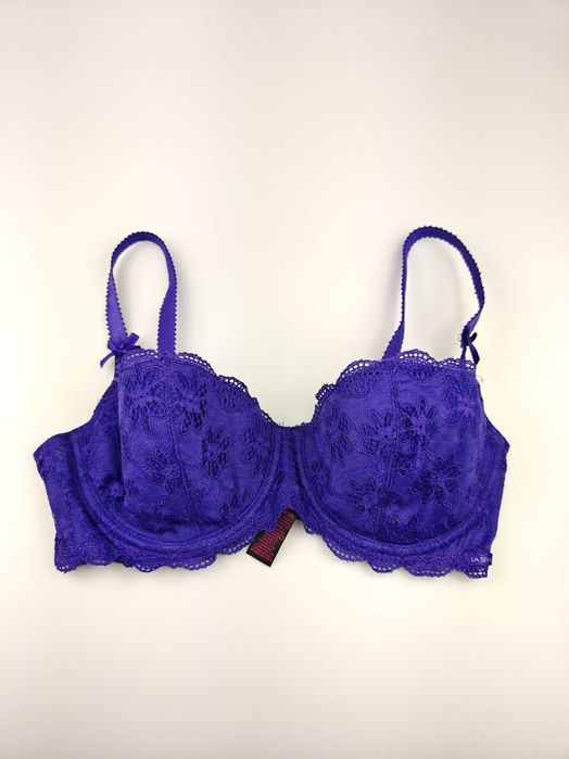 La Senza biustonosz stanik koronkowy chabrowy 80D