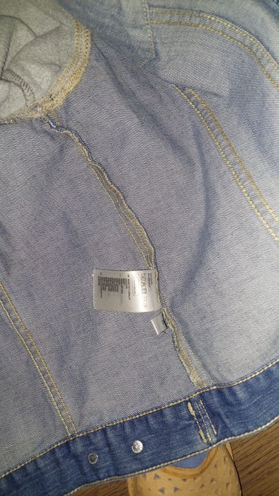 158 H&M Kurtka jeansowa katana jeans bluza z kapturem dżinsowa
