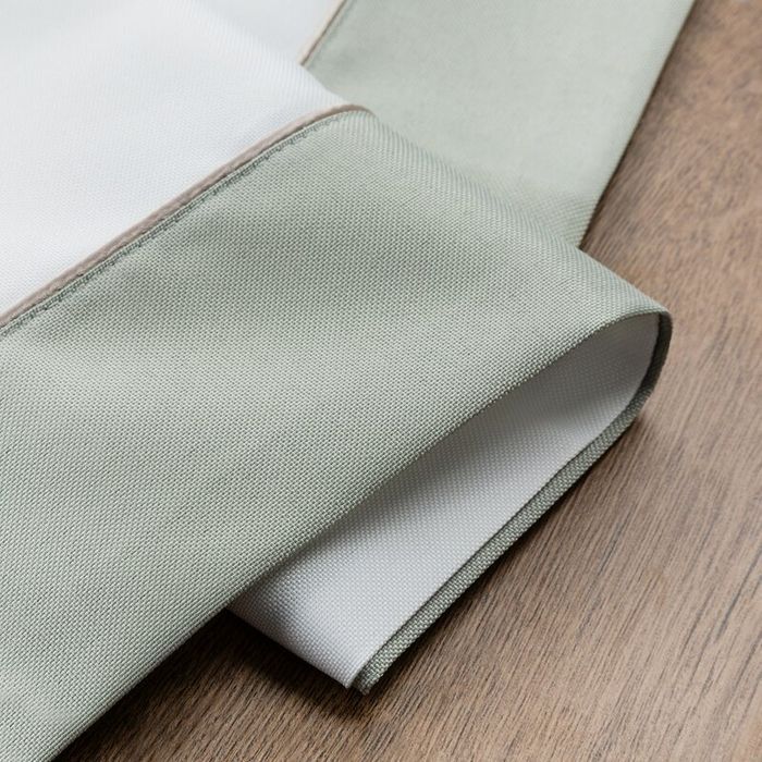 Obrus bieżnik 40x180 Sylvia naturalny oliwkowa lamówka