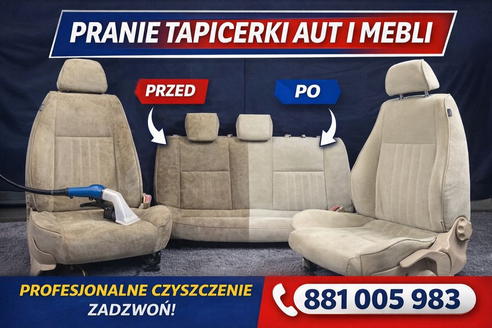 Pranie tapicerki samochodowej oraz mebli - Krosno i okolice