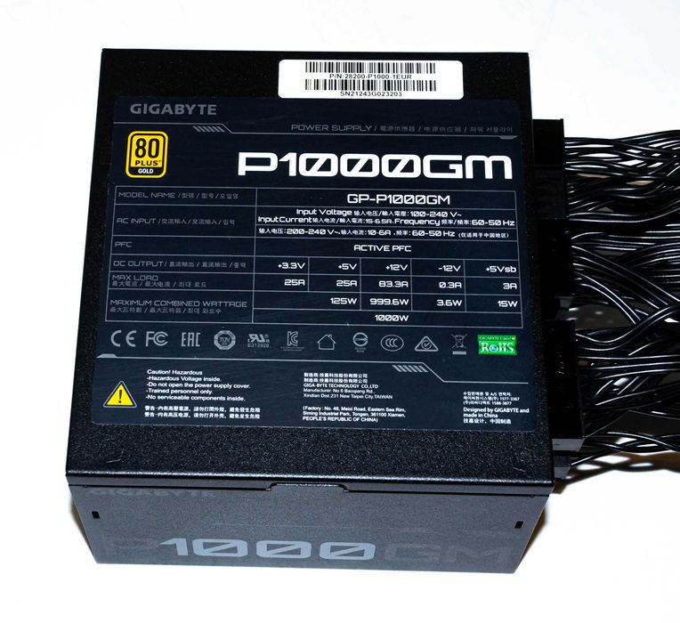 Zasilacz Gigabyte P1000GM 1000W 80+ Gold
