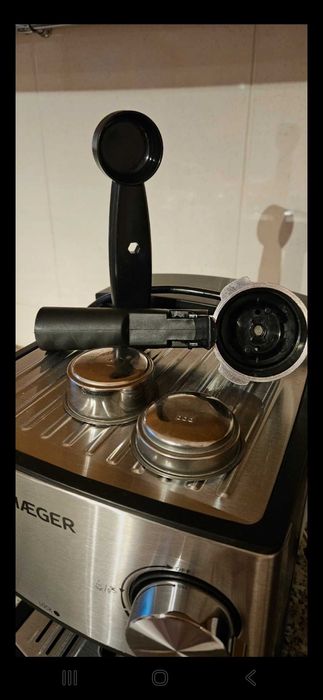 Máquina de Café Manual HAEGER Expresso Itália (café moído ou cápsula)