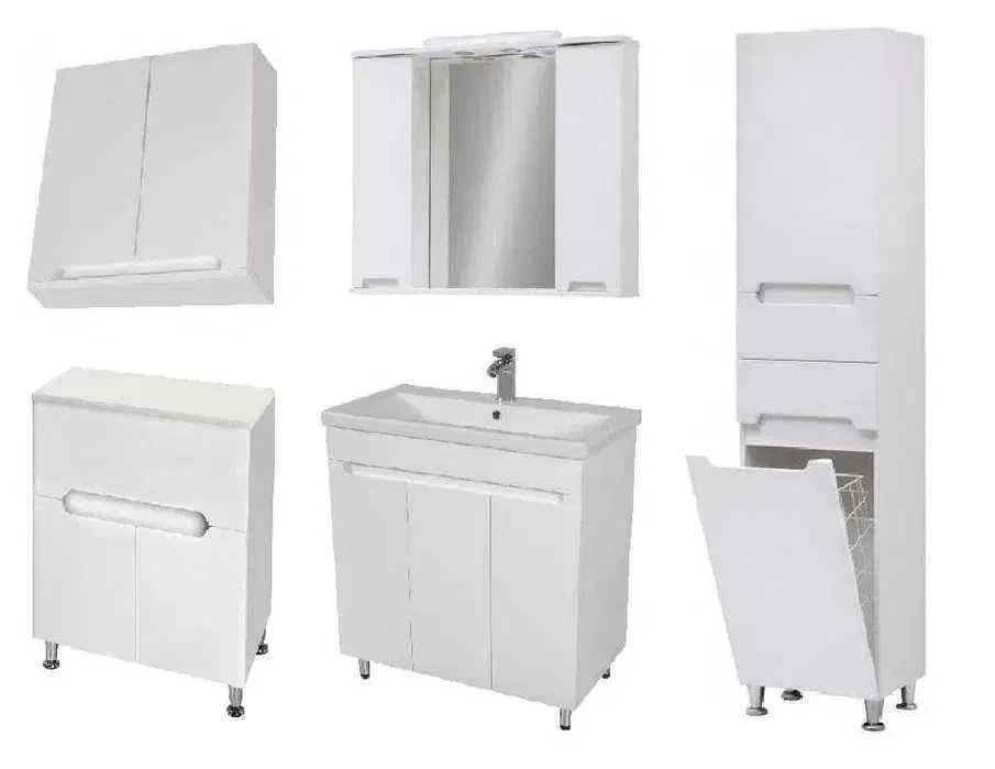 Новое зеркало в ванну с двумя пеналами и подсветкой. Косметика, макияж