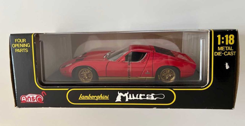 Raro Anson Lamborghini Miura escala 1:18 Novo na caixa