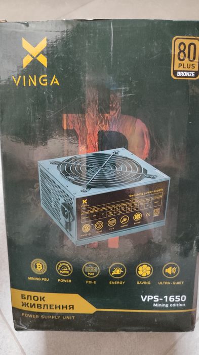 Блок питания 1650 ватт Vinga Mining Edition