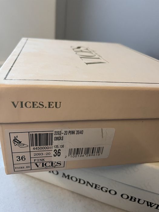 Buty na obcasie rozowe Vices 36