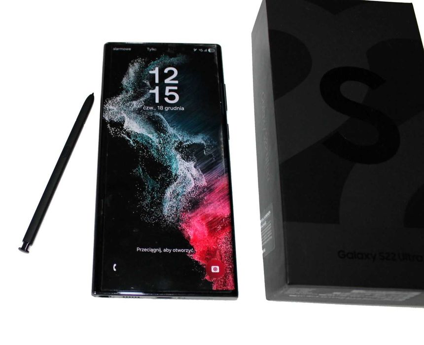 Samsung Galaxy S22 Ultra SM-S908B/DS czarny skl.kpl. FOLIE + GRATISY