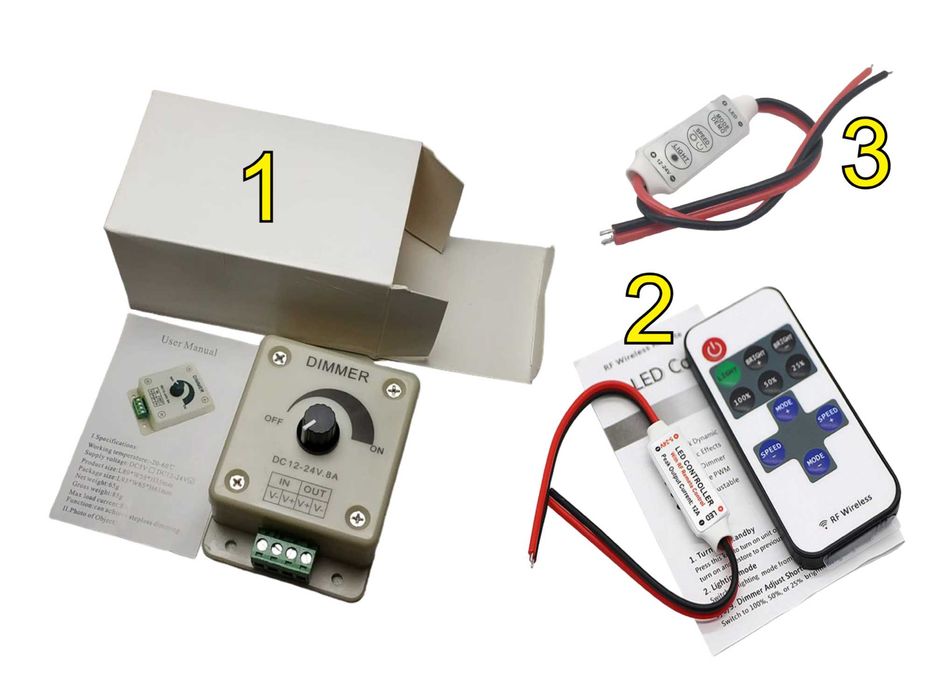 ШИМ регулятори напруги, швидкості 5V 12V 24V 220V диммери модулі реле