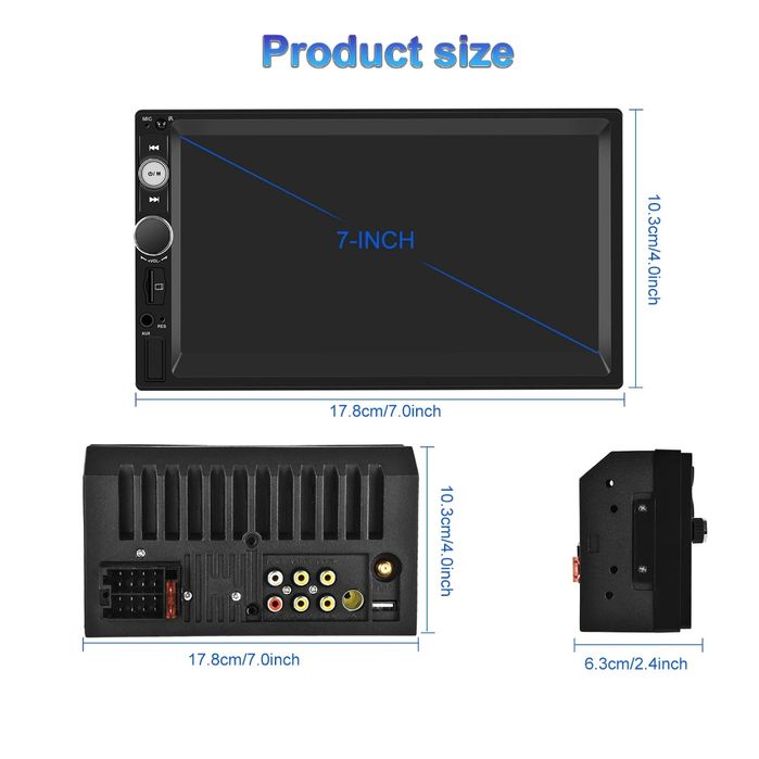 Rádio 2din 7" CARPLAY e Android Auto sem fios Bluetooth FM USB novo