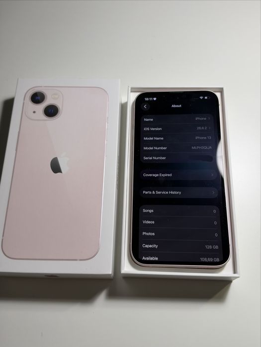 Apple Iphone 13 pink 128 GB kondycja baterii 87%