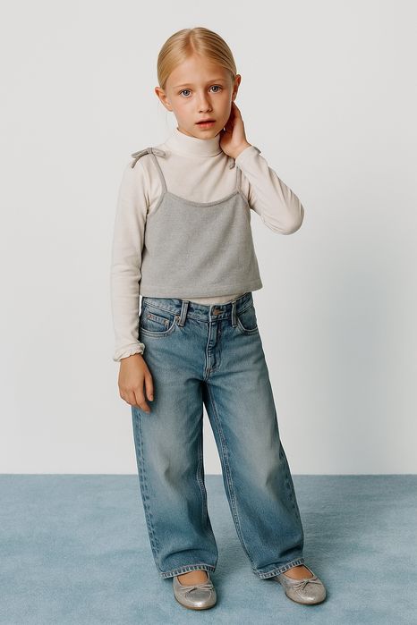 Водолазка zara білий гольф для дівчинки 148
