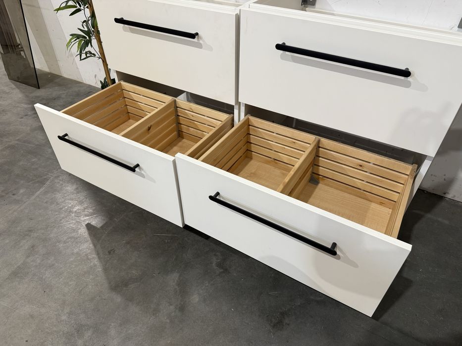 Ładne białe szafki kuchenne Ikea szuflady super stan dowóz wysyłka