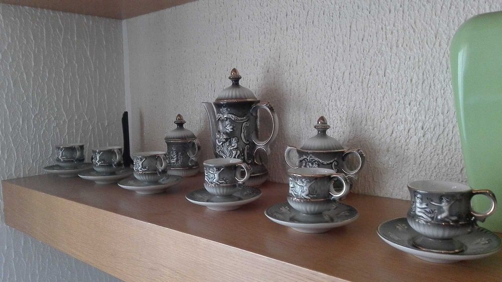 Serviço de café em porcelana