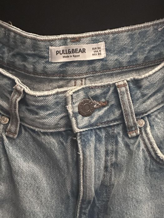 Pull&Bear dzinsy mom fit niebieskie jeansy 36 super stan
