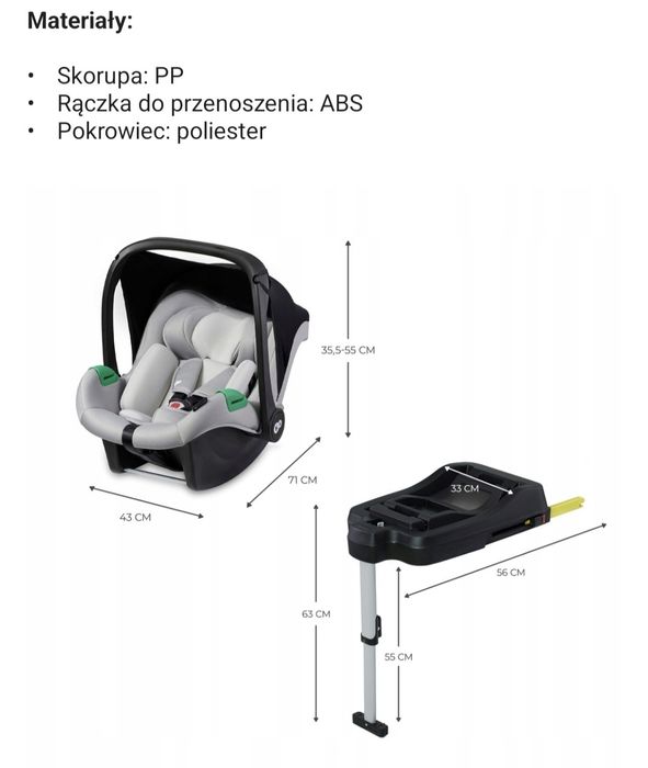 Fotelik samochodowy z bazą ISOFIX
