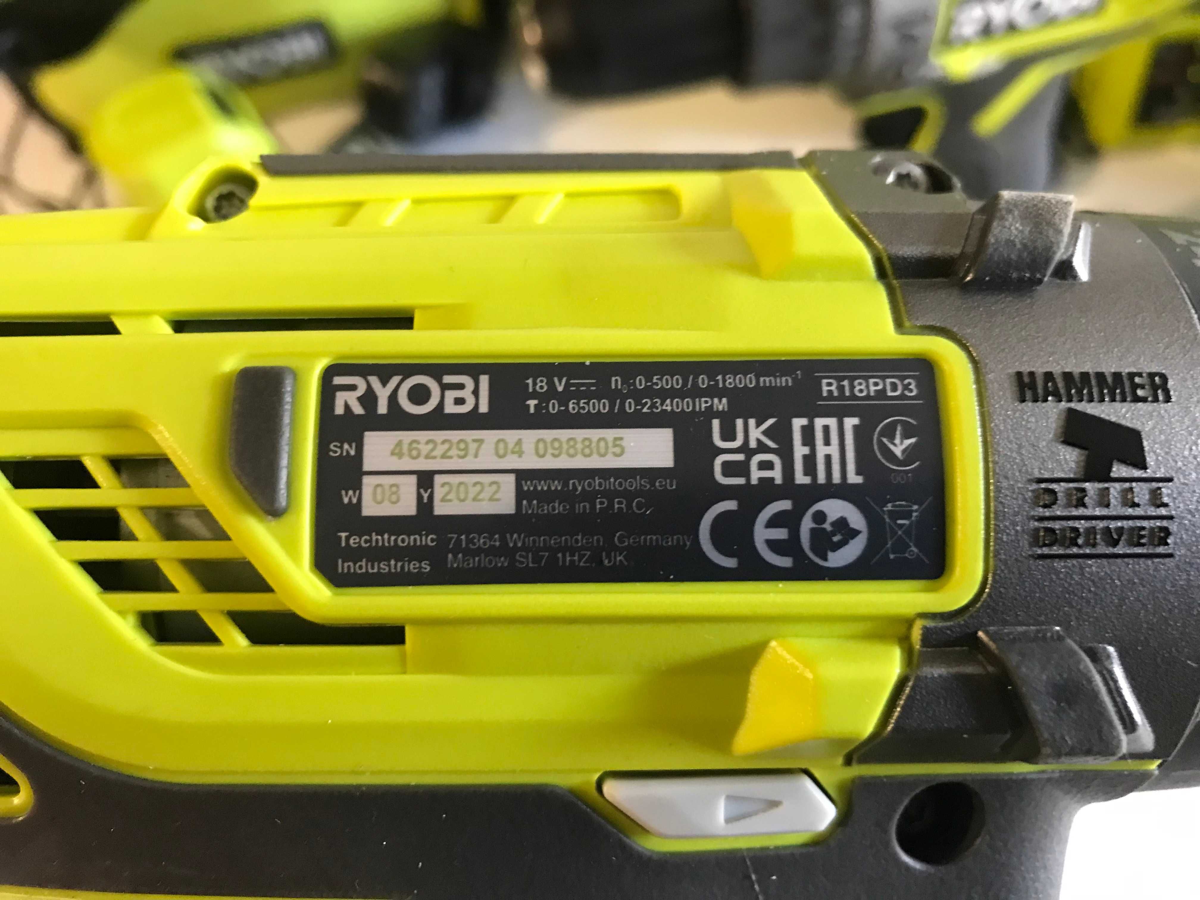 Шуруповерт Ryobi ONE+R18PD3 акумуляторний комбінований дриль з Англії ...