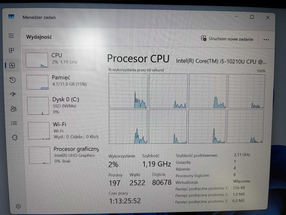Laptop Lenovo ThinkPad L14 gen1 32GB RAM Intel Core i5-10210U w pełni sprawny