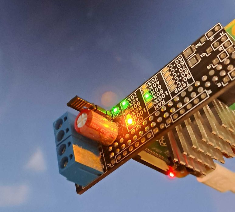 Przystawka Pistackmon do Raspberry PI4 model B