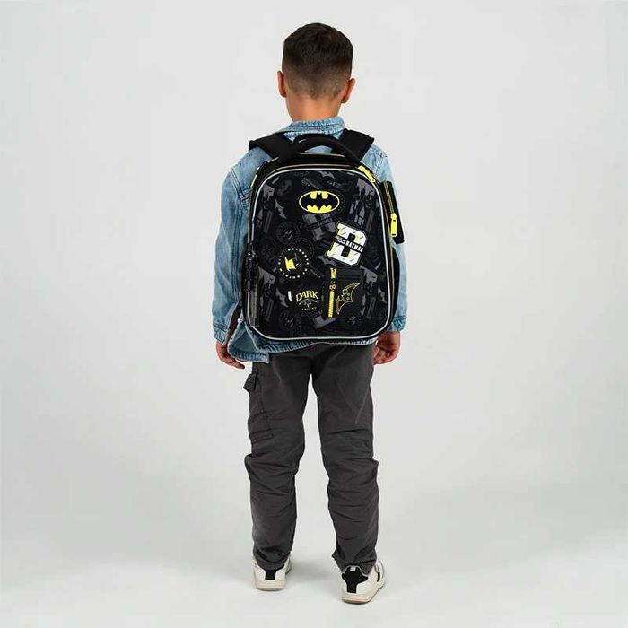 New 2025. Рюкзак шкільний каркасний Kite Education DC Batman в 1клас