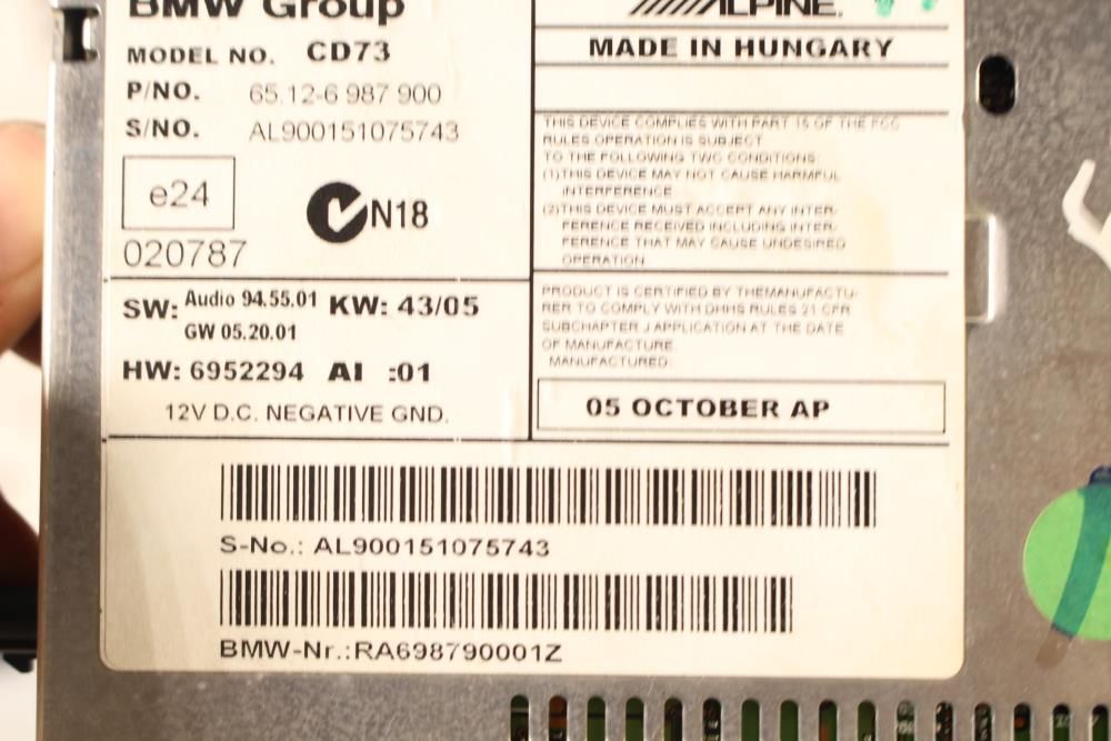 Rádio / auto-rádio BMW 1 (E87)