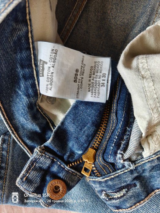 Джинси Levis, 505(USA)W34L30 Mexico та Levis, 501(USA)W38L30 Haiti