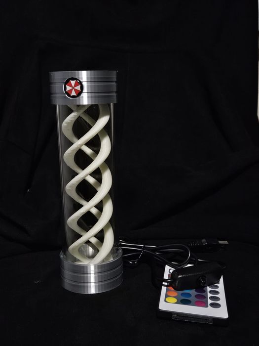 Lampada T-Virus muda de cor e filamento que brilha no escuro.
