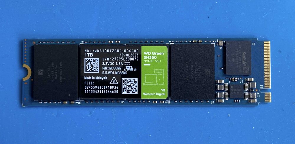 Продам швидкісний SSD M.2 NVMe Western Digital Green SN350 1TB (WDS100T2G0C)