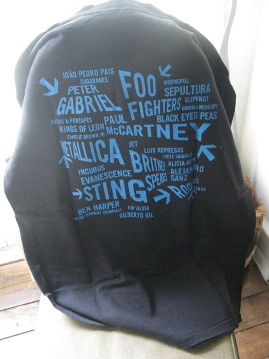 T-shirts oficiais rock in rio 2004 e 2005