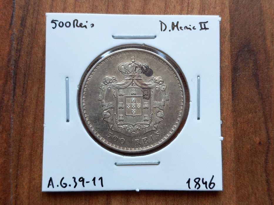 Moeda 500 Reis 1846 D. Maria II