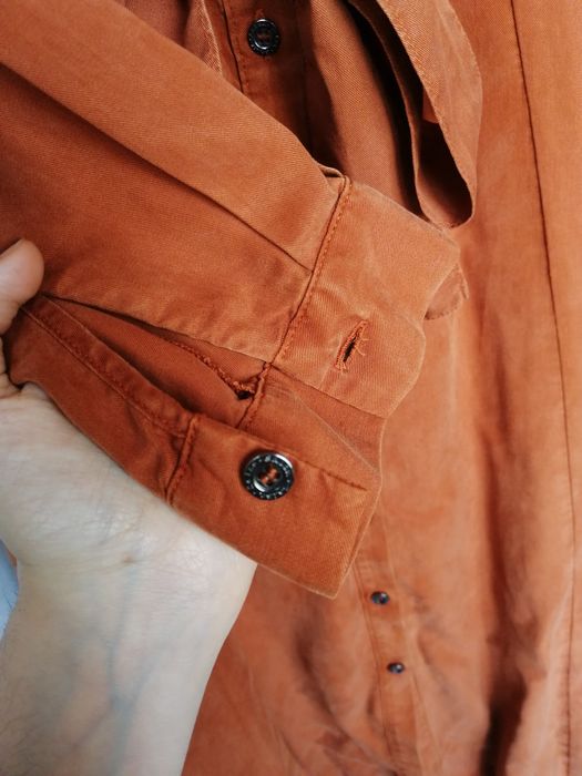 Vestido camiseiro com cinto laranja - Salsa (NOVO C/ETIQUETA)