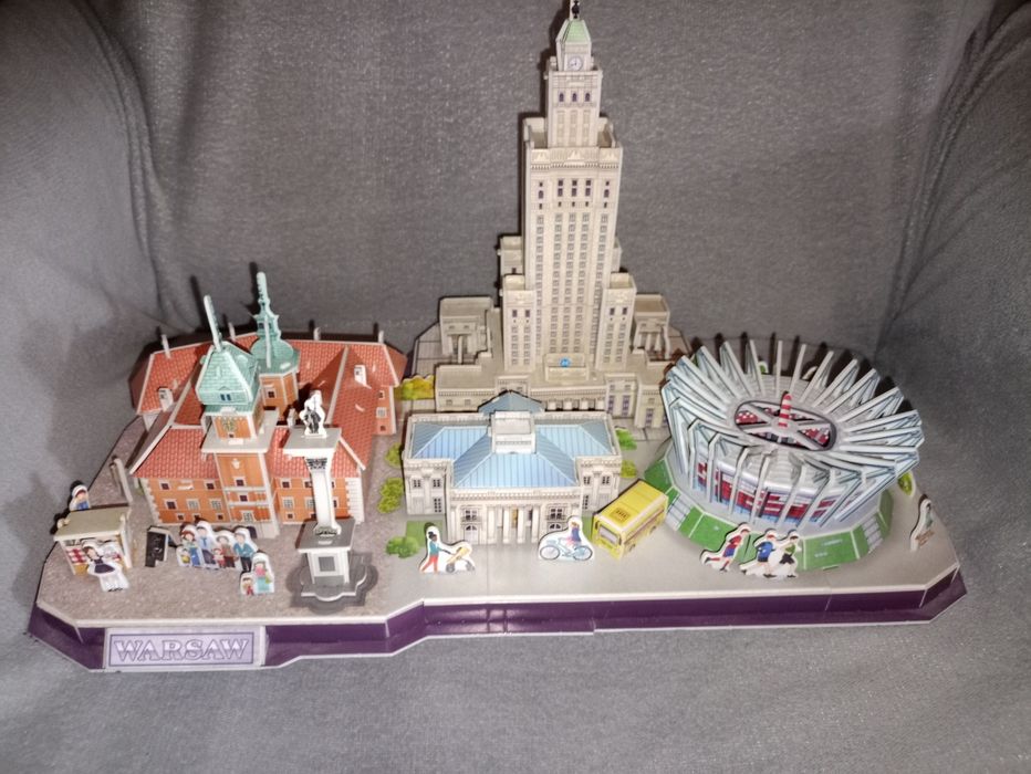 Makieta Warszawy puzzle 3D