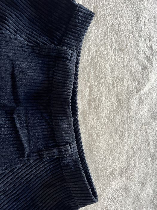 Saia rodada azul escura Bershka