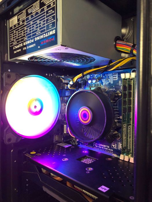 Игровой ПК Intel i7/16Gb/RX470/SSD120+500 компьютер системный блок