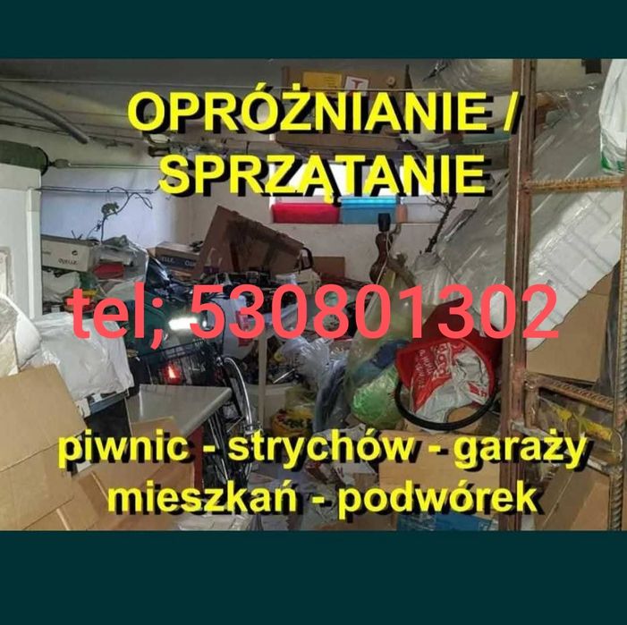Opróżnienie i sprzątanie