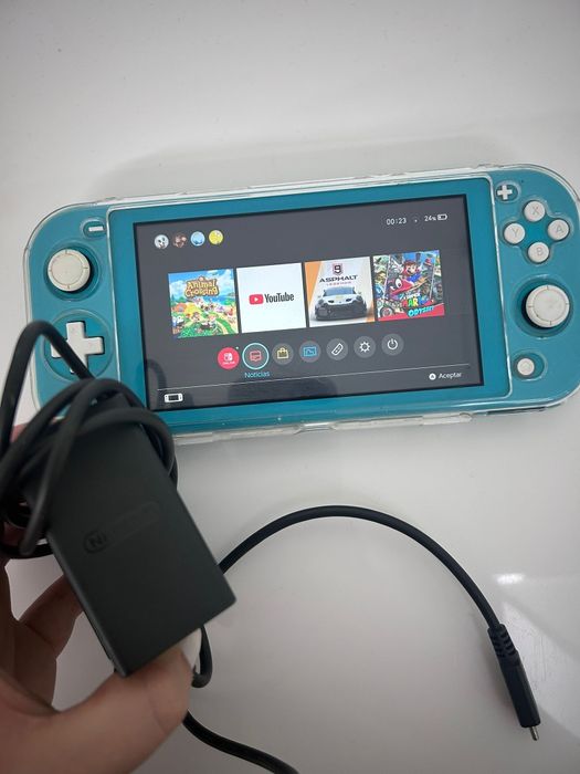Nintendo switch como nova com o jogo animal crossing