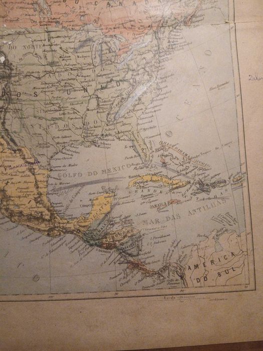 Mapa da America Setentrional (Final Sec XIX, Inicio Sec XX)