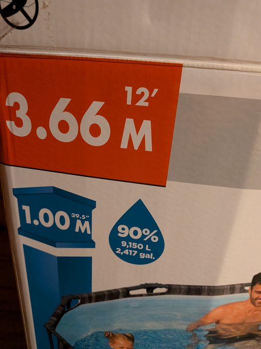 Basen stelażowy 366x100