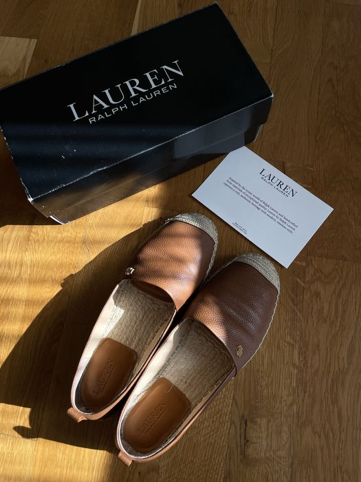 Espadryle Lauren Ralph Lauren brązowe