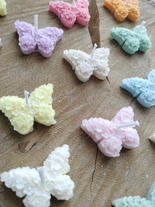 Mini świeczka sojowa motylek podziękowanie dla gości