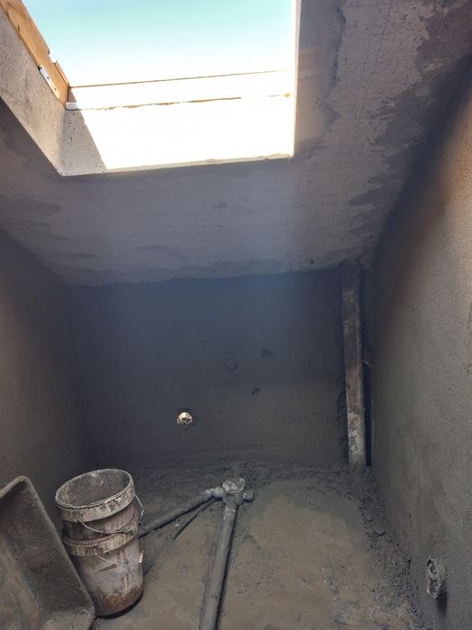 Barramento e pinturas e reboco erc